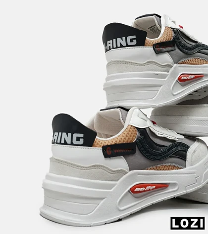 کفش کتانی مردانه سفید طوسی مشکی VANS DI-RING