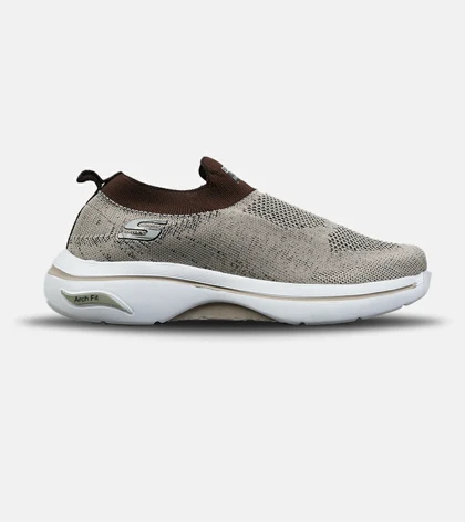 کفش کتانی طبی ورزشی کرم قهوه ای SKECHERS Archfit مدل 8818
