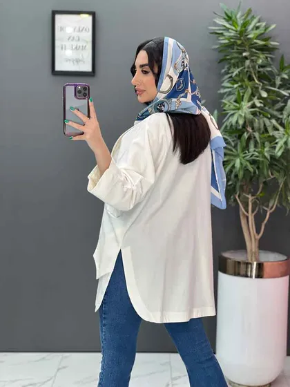 مانتو یقه کراواتی جیب پاگن دار