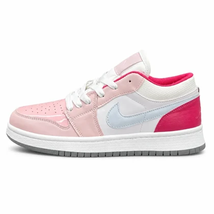 کفش کتانی زنانه مدل جردن وان صورتی ورنی Nike Air Jordan1