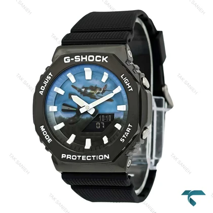 ساعت جیشاک GM2100 خلبانی مردانه بند رابر G-Shock-7529-G
