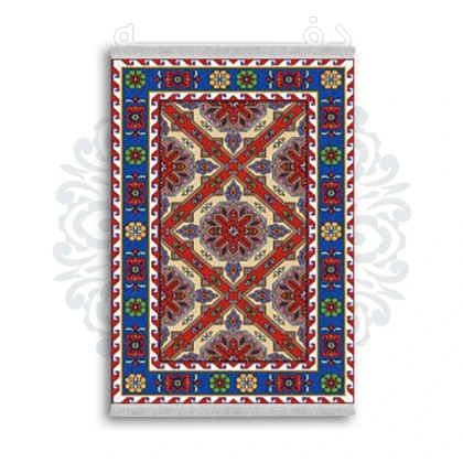 *جدید* فرشینه از جنس پارچه شانل مخمل ترک طرح فانتزی برند دفه کد 1825