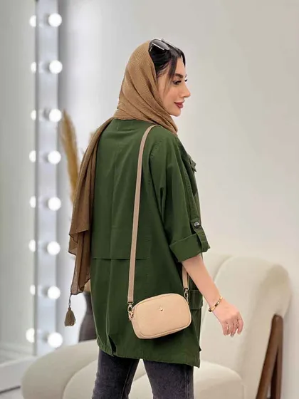 مانتو جلو زیپ پایین گت
