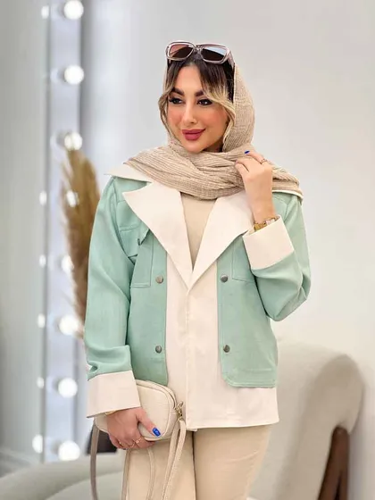 کت ترکیبی لمه دار