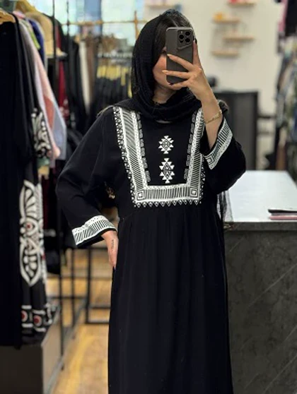 ساحلی چاپی مشکی- 1523