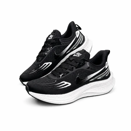 کتانی زیره بست مردانه مدل رانینگ نایکی مشکی سفید Nike