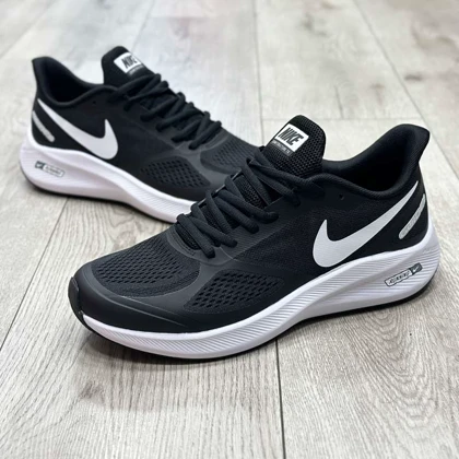 کتانی مردانه زنانه مدل نایک ایر زوم گاید nike air zoom guide رانینگ رنگ مشکی سفید