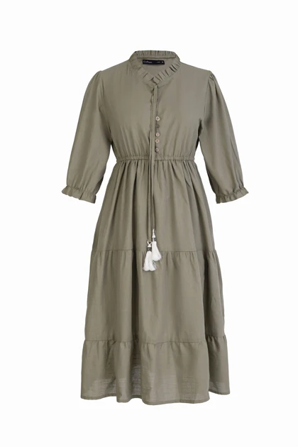 پیراهن لینن بلند - 9112