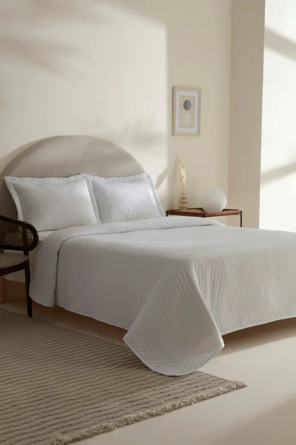 روتختی دو نفره Karaca Home مدل Breeze Soft پلی‌استر - سفید