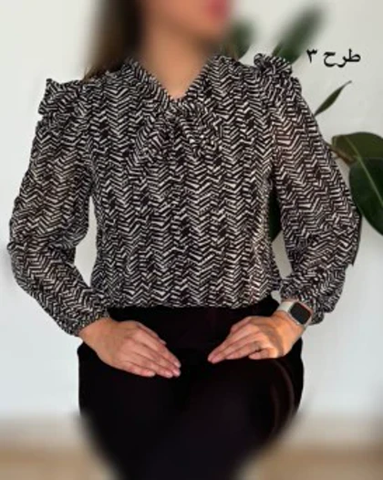 شومیز حریر آستین پفی 2