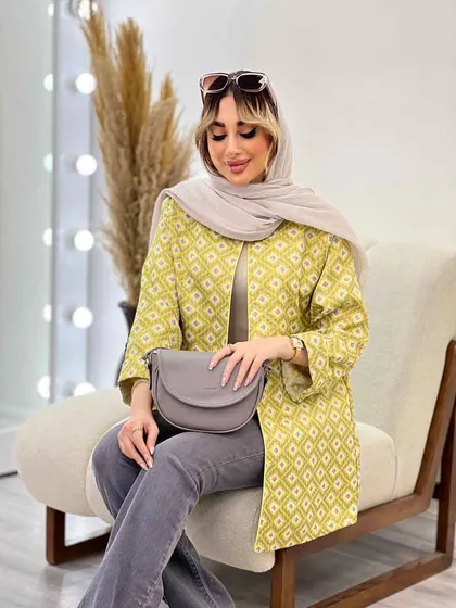 مانتو ژاکارد طرح لوزی