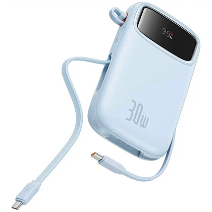 پاوربانک 10000 میلی‌آمپر USB و تایپ‌سی 30 وات بیسوس Qpow 2 PPQD4-10C
