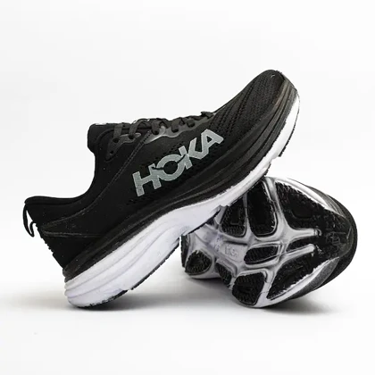 کتانی هوکا سفید و مشکی مدل 8 hoka bondi کد 271401