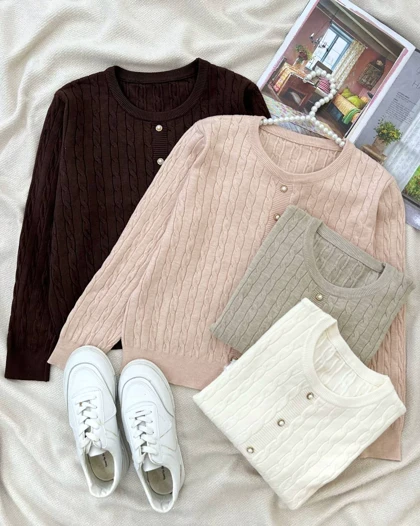 پلیور بافت زنجیری کد 5271