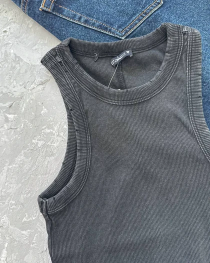 تاپ کبریتی ذغالی برند ZARA