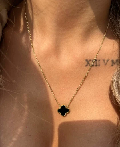 گردنبند ونکلیف تک گل وارداتی