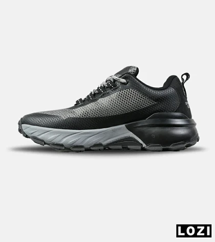 کفش کتانی طبی ورزشی مشکی طوسی SKECHERS max protect مدل 7570