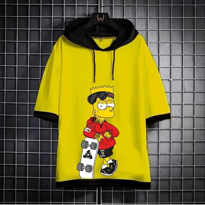 تیشرت کلاه دار طرح سیمسون