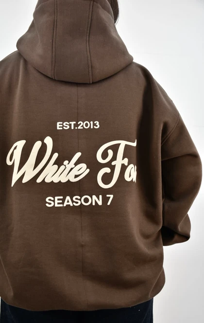 هودی سه نخ داخل کرکی یونیسکس ضخیم white