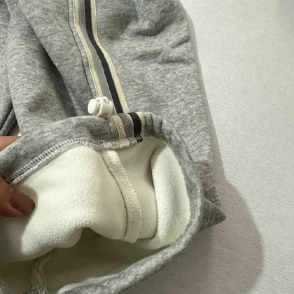 شلوار اسلش طوسی لاینر دار دمپا پیلی