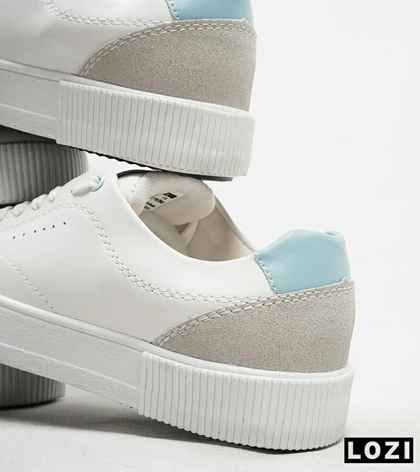 کفش اسنیکرزمردانه سفید آبی BERSHKA