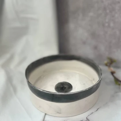 ظرف لبه دار 20 بلند قلب طلا بدون طلا
