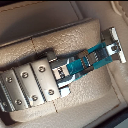 ساعت مچی مردانه طرح کارتیر سانتوس سیلور صفحه آبی کیفیت A++