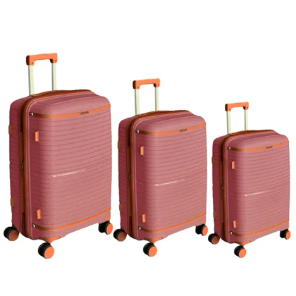 چمدان نشکن تیتان پلورا مدل TITANPLORA - TP6666 TRAVEL IN STYLE سری 4 عددی (کیف آرایشی هدیه)