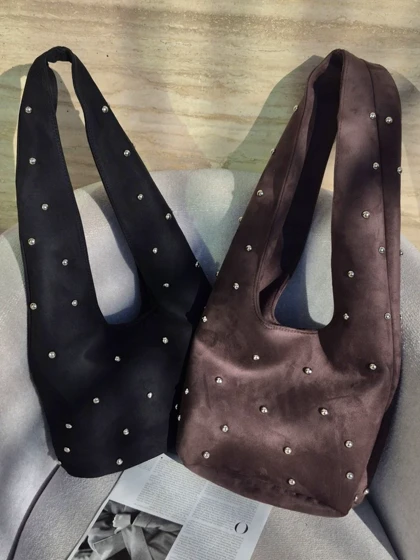 کیف نگینی دسته دار بند پهن 3499