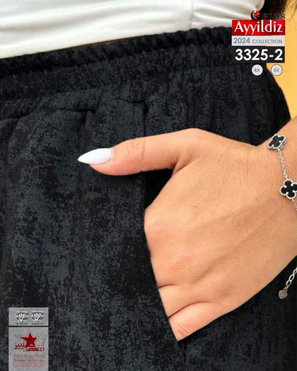 شلوار راحتی زنانه سایز بزرگ کد 3325