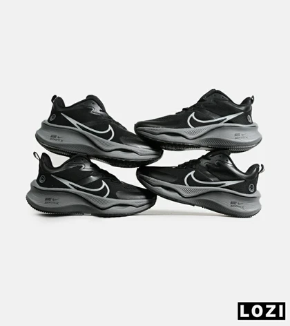 کفش کتانی مردانه و زنانه مشکی طوسی NIKE zoom x smiley مدل 7062