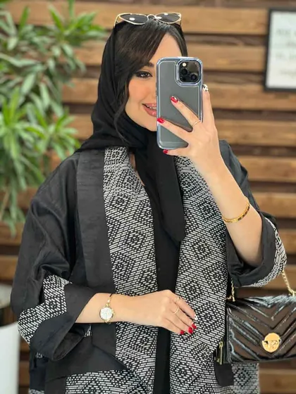 مانتو پانچ ژاکارد سوزن دوزی