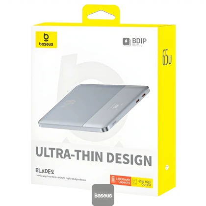پاوربانک تایپ‌سی 65 وات 12000 بیسوس PPBLD2-65