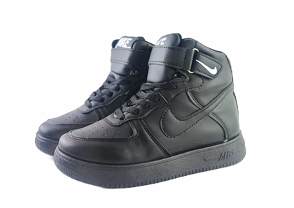 کفش اسپرت زنانه وپسرانه مدل نایکی ایرفورس ساق‌دار nike airforce مشکی کد 69
