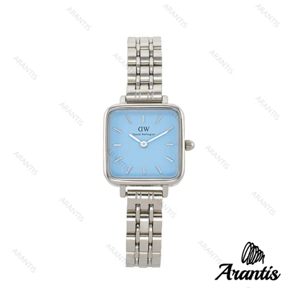 ساعت DW زنانه مربعی استیل صفحه آبی w-3217