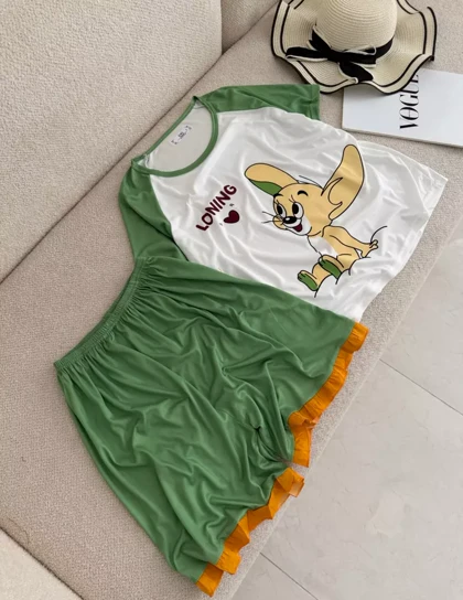 ست تیشرت شورتک جری3254