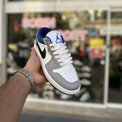 نایک جردن 1 سفید طوسی کد 5856