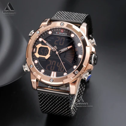 ساعت نیوی فورس بند حصیری Naviforce NF9172KRg