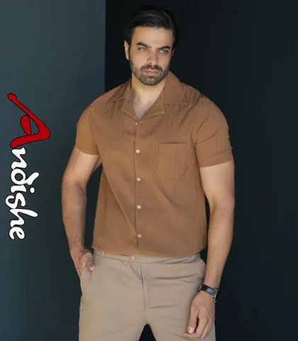 پیراهن آستین کوتاه مردانه آراج