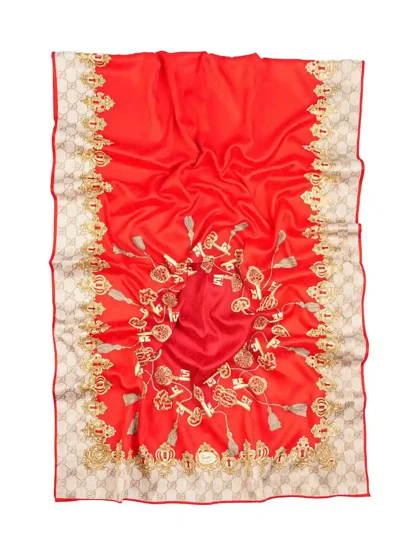 شال ابریشم ژاکارد گوچی کلید 20189