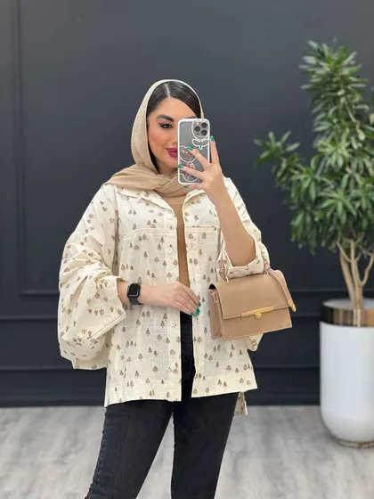 مانتو لینن طرح کاج