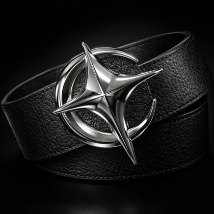 کمربند کروم هارتز اعلا سگک فلزی تسمه طرح چرم استایل بگ 2026 کد2