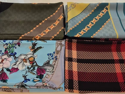 روسری نخی قواره بزرگ میکس زنانه ودخترانه