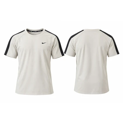ست تیشرت و شلوارک ورزشی مردانه نایک مدل Dri Fit-YC701 کرم