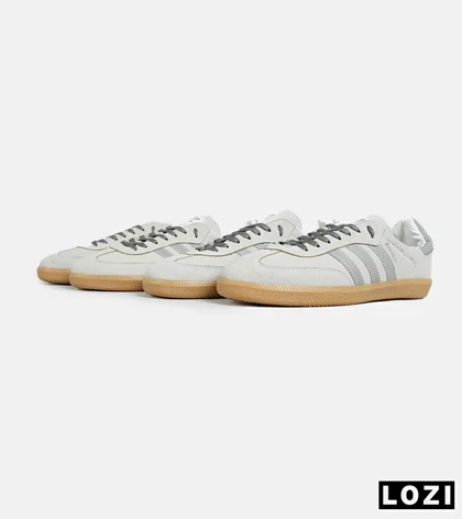 کفش کتانی مردانه زنانه سامبا طوسی ADIDAS Samba مدل 7301