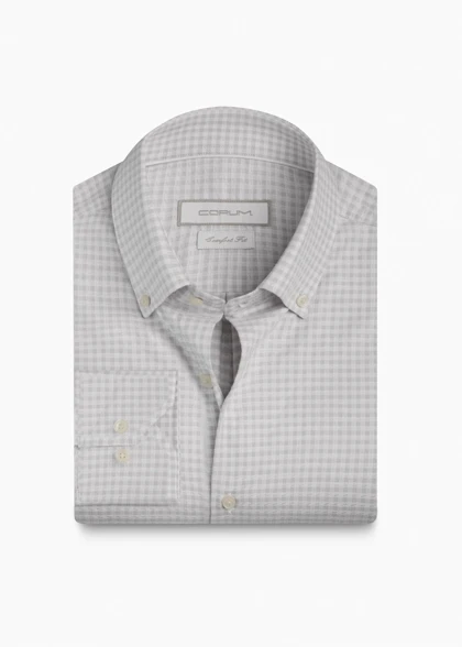 پیراهن طرح دار لینن 2510129