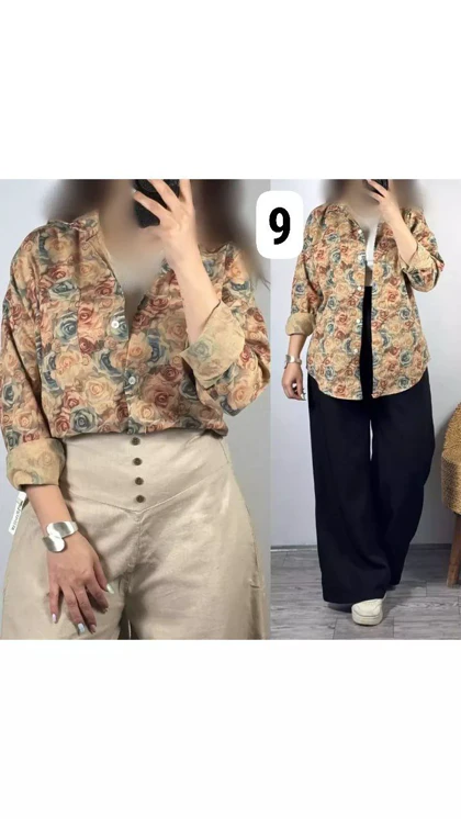 شومیز ابروبادی پاییزی زنانه 43768