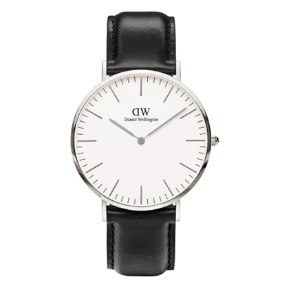 ساعت مردانه دنیل ولینگتون بند چرمی مدل DW-3541-G
