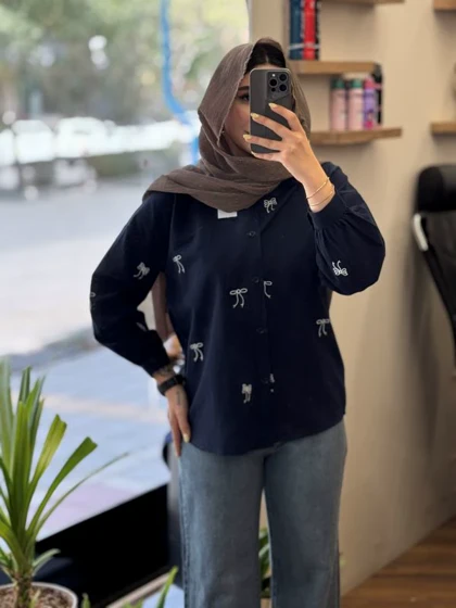 شومیز گلدوزی پاپیون_1103