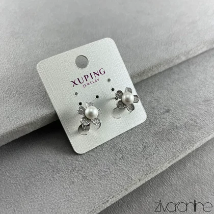 گوشواره زنانه ژوپینگ مدل گل مرواریدی 20388